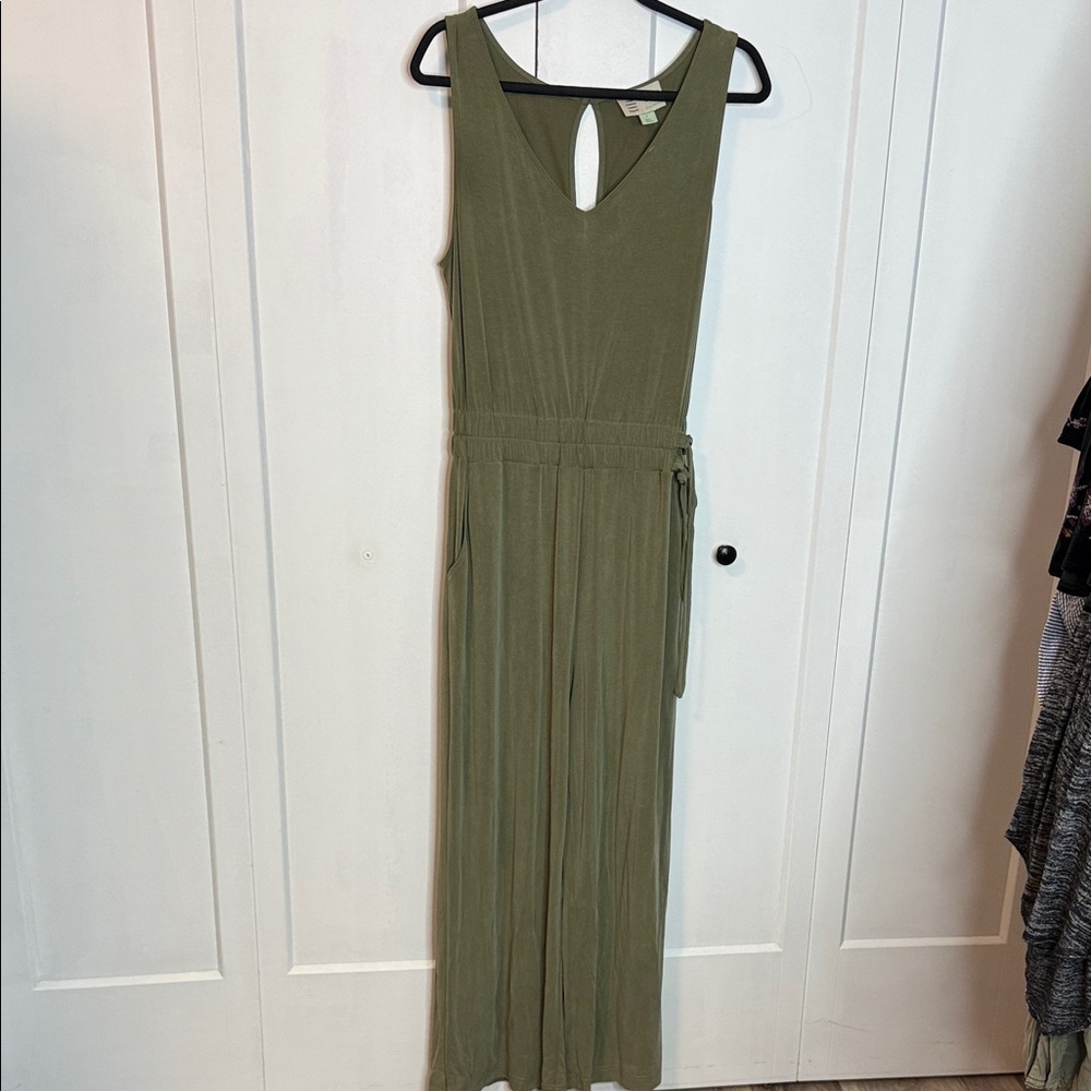 Anthropologie Brand Saturday Sunday | Olive Green Sleeveless Jumpsuit Romper - M